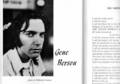 Gene Berson in the pages of the poetry anthology., Honeydew. 