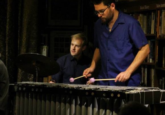 smith on vives Smith Dobson with Richard Sears, piano; John Wiitala, bass and Evan Hughes, drums. August 1, 2015, Bird & Beckett. Photo Angela Bennett.